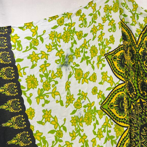 BOBATIK Green Mandala Hippie Fringe‎ Scarf Shawl Art Tapestry Wall Bohemian Boho - Picture 7 of 8